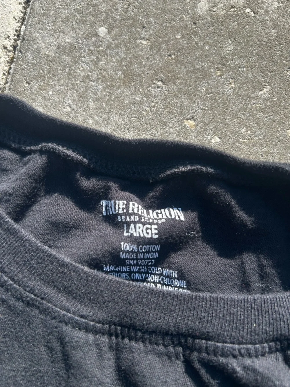 True Religion Black Short-Sleeve Crewneck Tee with Red Accent - Picture 4 of 4